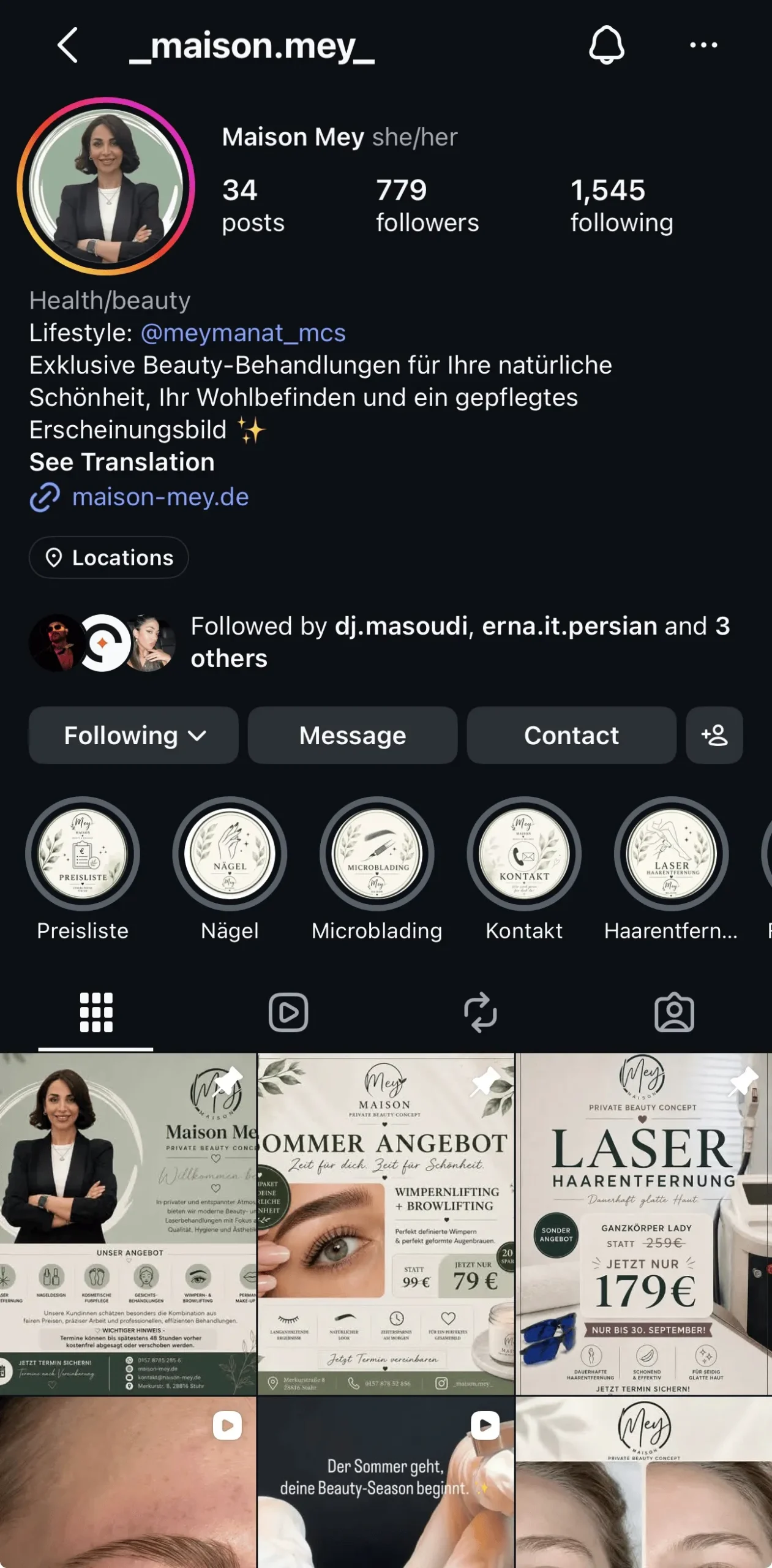 Instagram-Profil @_maison.mey_ – Maison Mey